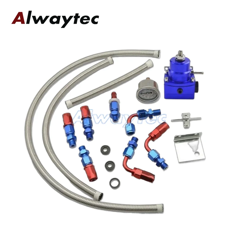 Universeller verstellbarer FPR AN6 Fitting EFI Kraftstoffdruckregler mit Schlauchleitungsanschlüssen Öl 0-160 psi Manometer für 7MGTE MKIII – Detail 4