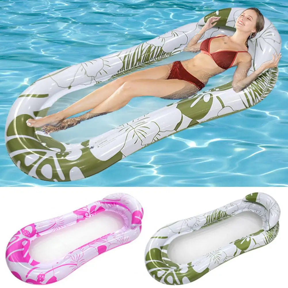 Inflatable Float Row with Net Waterproof Printed Lounger Bed