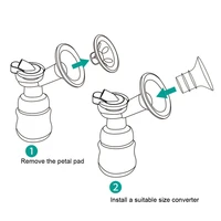 17/19/21mm Flange Inserts for Breast Cups Size Converter Reduce Nipple Tunnel Down 2