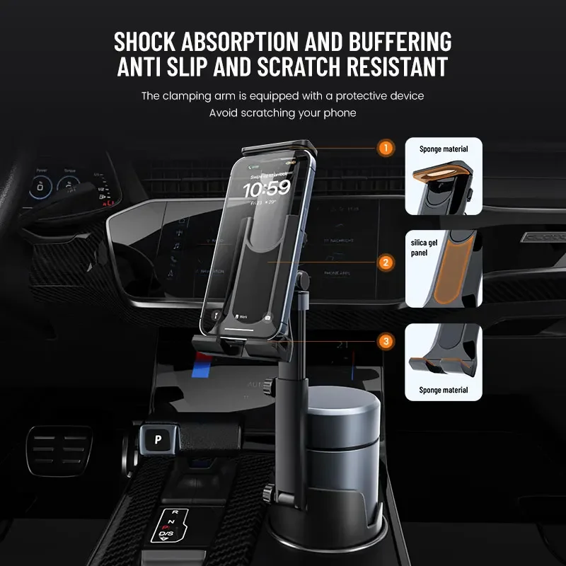Car Cup Tablet Holder Expander Cell Phone Mount 360 Rotation Cup Holder Expander Smartphone Mount Auto Interior Accessories