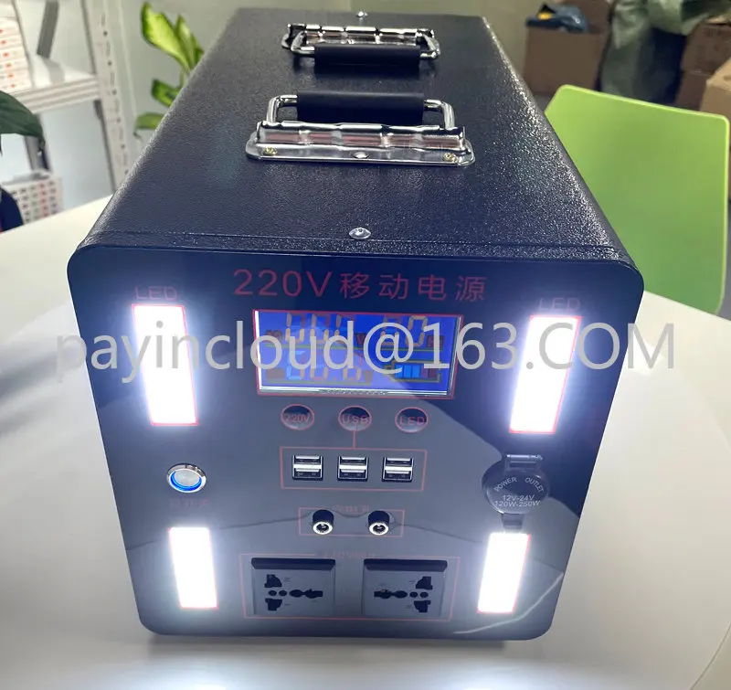 200 볼트 1500 와트 휴대용 AC 전원 공급 장치 역 2400Wh 태양 발전기 외부 예비 배터리 보조베터리 충전기 야외 캠핑