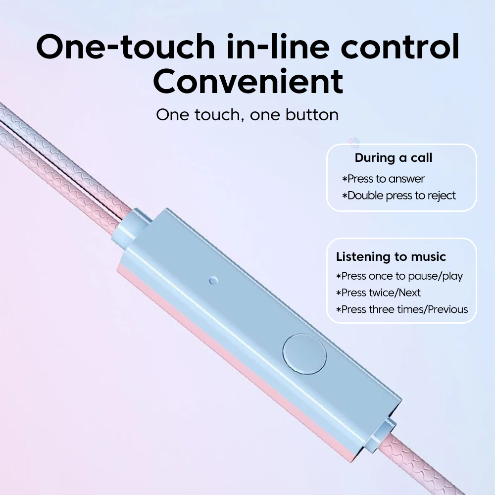 OLAF 3.5mm Jack In Ear Dual-color Wired Headphones With Mic Sports Earphones HIFI Handsfree Cable Earbuds For Android Smartphone 4