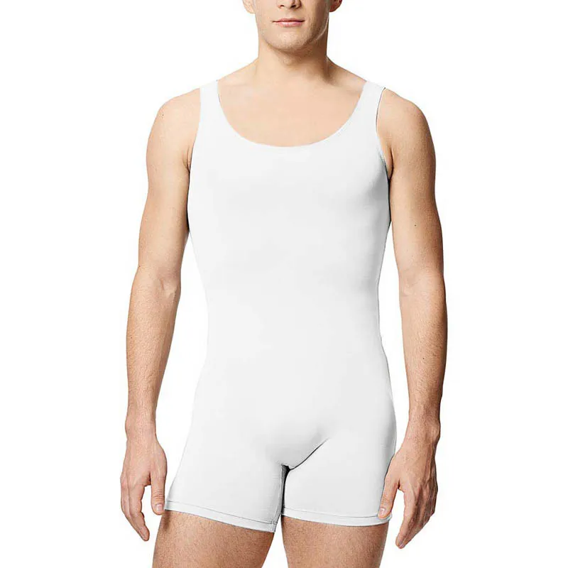 Dance Leotard Men Tank Shorty Unitard Adult Workout Dance Gymnastics Ballet Latin Biketards Stage Costumes Spandex Nylon