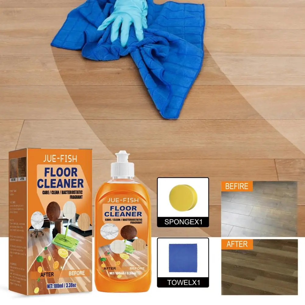 Grease Remover for Floors Floor Cleaner for Wooden Floors Powerful Wood Floor Cleaner Removes Dirt Polishes Tiles Brightens