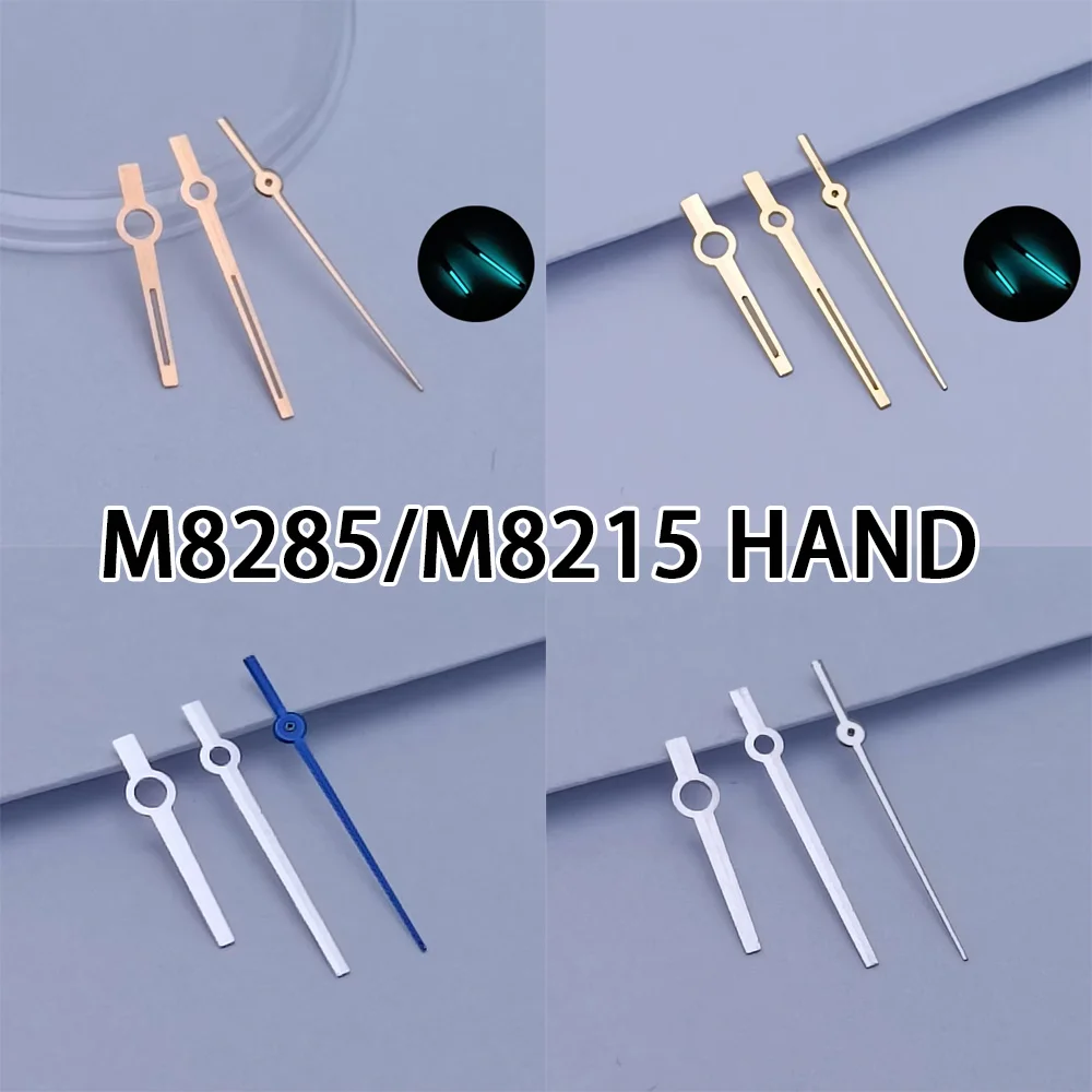 Aiguilles de montre lumineuses bleues et vertes, adaptées au mouvement M8285/M8215, accessoires pour aiguilles de montre, pièces de montre pour montres-bracelets 1