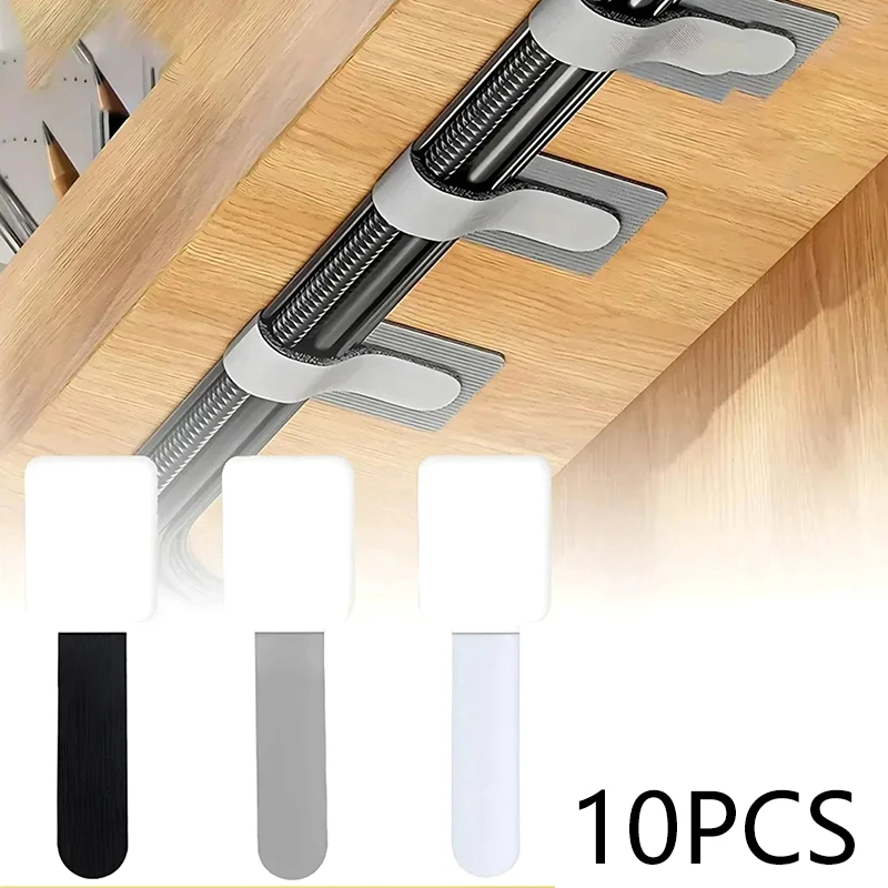 10pcs 재사용 가능한 케이블 정리 도구 데스크 와이어 케이블 타이 정리 도구..