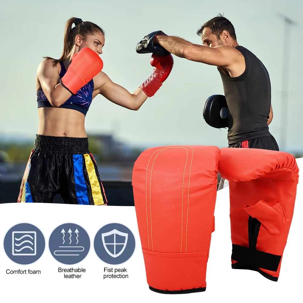 Leather Elastic Boxing Gloves - Image 3