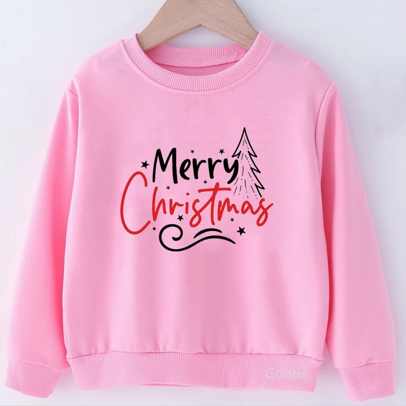 

Детский свитшот с принтом рождественской елки, Осень-зима, Новогодняя одежда для девочек, праздничная верхняя одежда, рождественский подарок для детей 3-14 лет