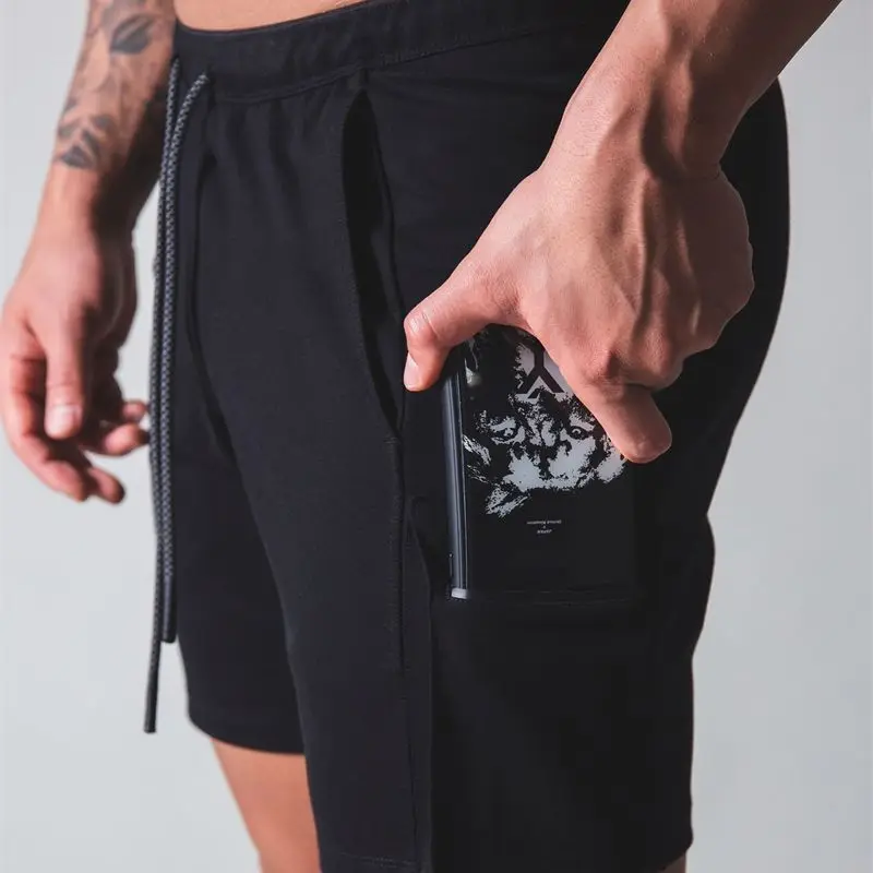 Cotton Fashion Men's Capris Multi Pocket Zipper Street Apparel Outdoor Casual Pants Jogger Fitness Men's Shorts