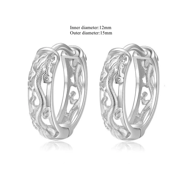 Huggie Hoop Earrings Small Stainless Steel Earrings Women Men Ear Piercing Ring Anti-Allergic Jewelry AL4374-Silver