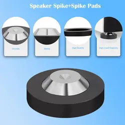 Stainless Steel Speaker Stand Isolation Feet for Enhanced Sound Quality (Set of 4) (8PCS)
