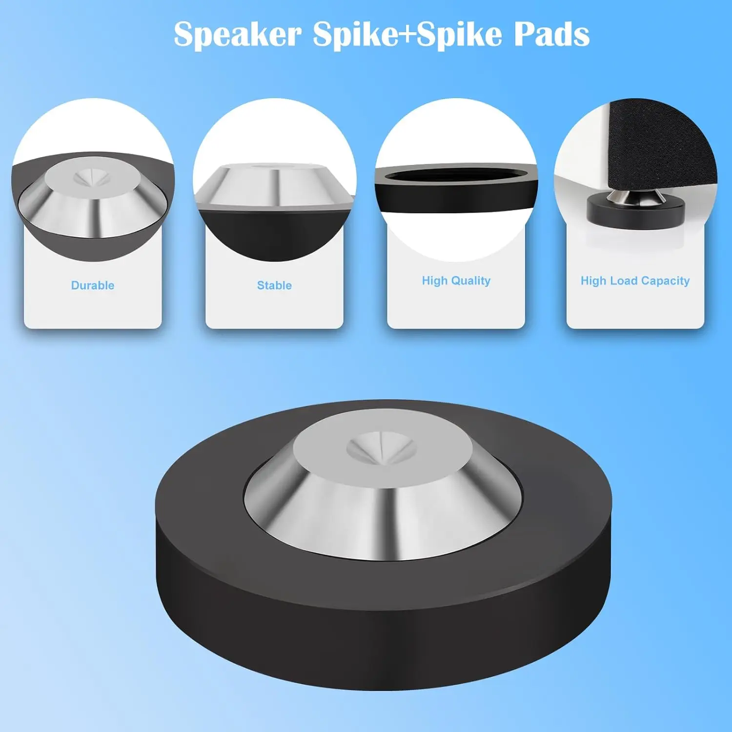 8 Supporti Antivibranti In Rame Per Altoparlanti - Piedini Isolamento Per Diffusori Hi-Fi - Foto 14