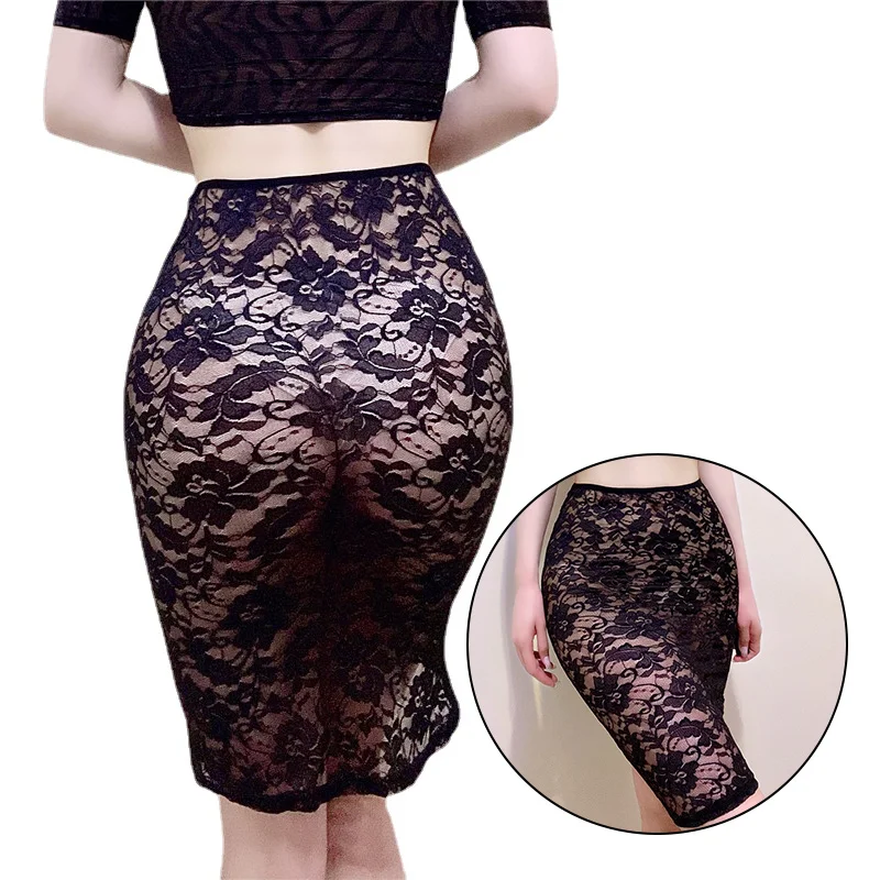 Woman Sexy Lace See Through Skirt Outdoor Sex Push Up Short Dressing Slim Transparnt Hollow Out Erotic Clubwear Mini Clothing 1 piece hepa for xiaomi deerma dx700 vacuum cleaner component mini push rod vacuum cleaning brush replacement filter