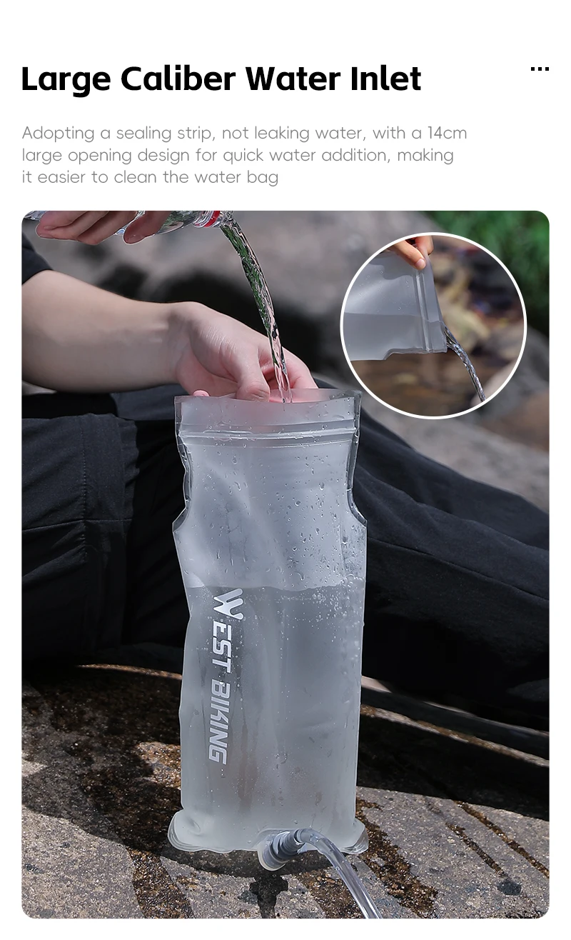 WEST BIKING 16L Hydrations-Rucksack mit 2L BPA-freiem TPU-Wasserbehälter für Laufen, Wandern, Outdoor-Sport, Fahrradzubehör – Detail 30