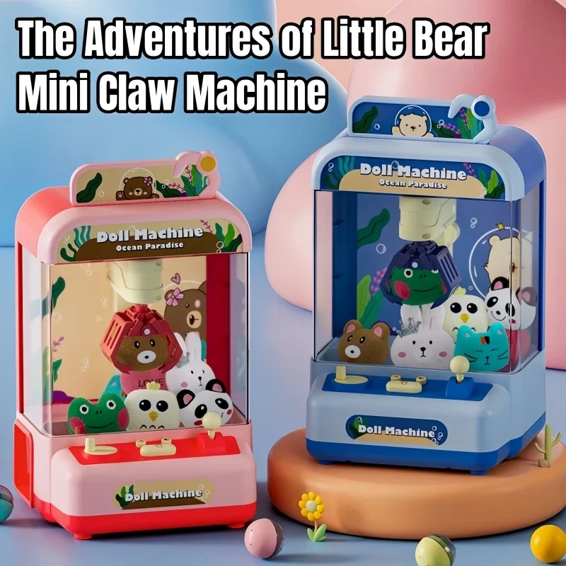 Children's Toy Automatic Claw Machine DIY Gashapon Dolls Mini Plush Grabber Vending Machine for Kids Birthday Christmas Gifts 2