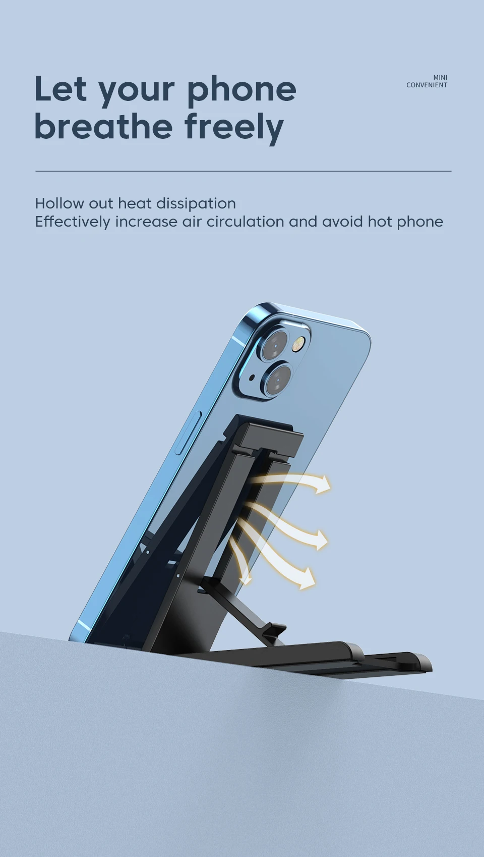 Tischtelefonhalter Halterung Verstellbarer Desktop-Ständer für iPad iPhone Samsung Xiaomi Huawei Faltbarer universeller Handy-Ständer – Detail 9