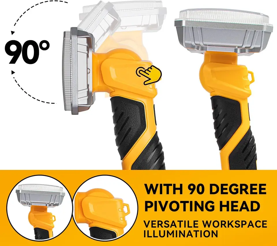 Linterna Batería Dewalt 20v Linterna LED Inalámbrica Para Batería DeWalt 20V - Con Soporte Y Puerto USB Para Cargar Linterna Dewalt 20V
