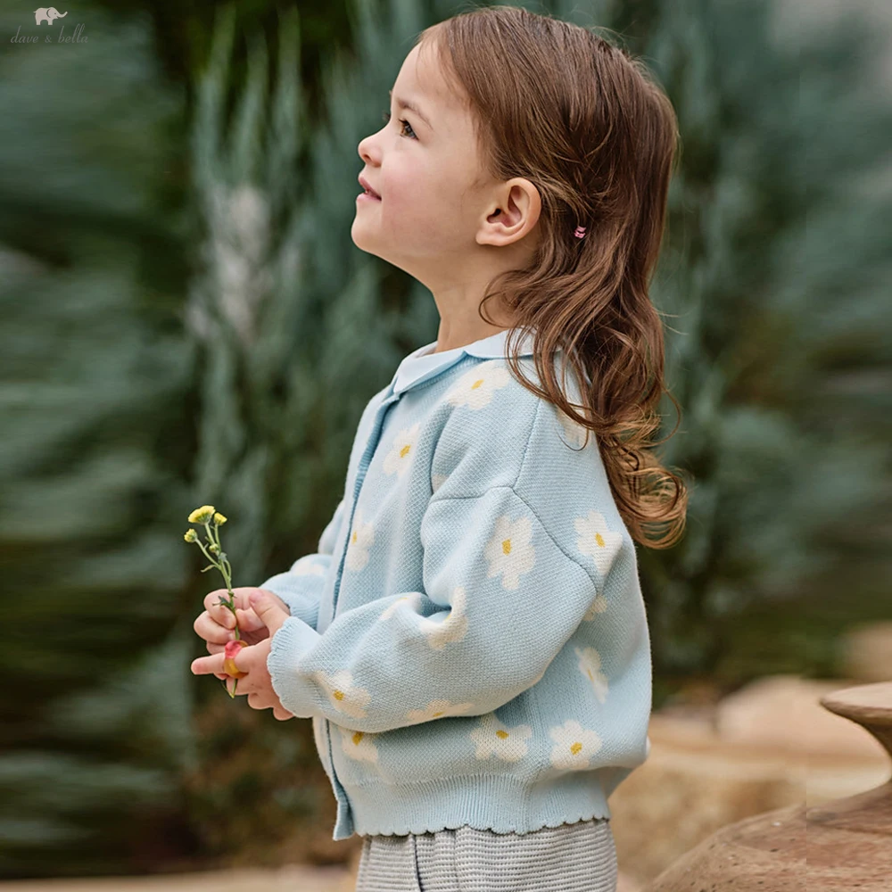 데이브 벨라 길러스 봄 가을 가디건 스웨터 겨울 니트 코튼 스웨터 아동복 아우터웨어 키즈 의류 DB1260356