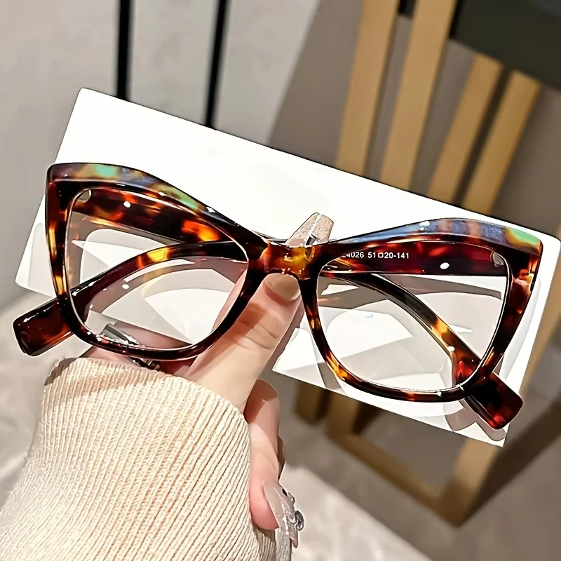 Cat-Eye Glasses Chic Women'S Eyewear Glasses Frame Lightweight Blue Light Glasses For Office Reading Women