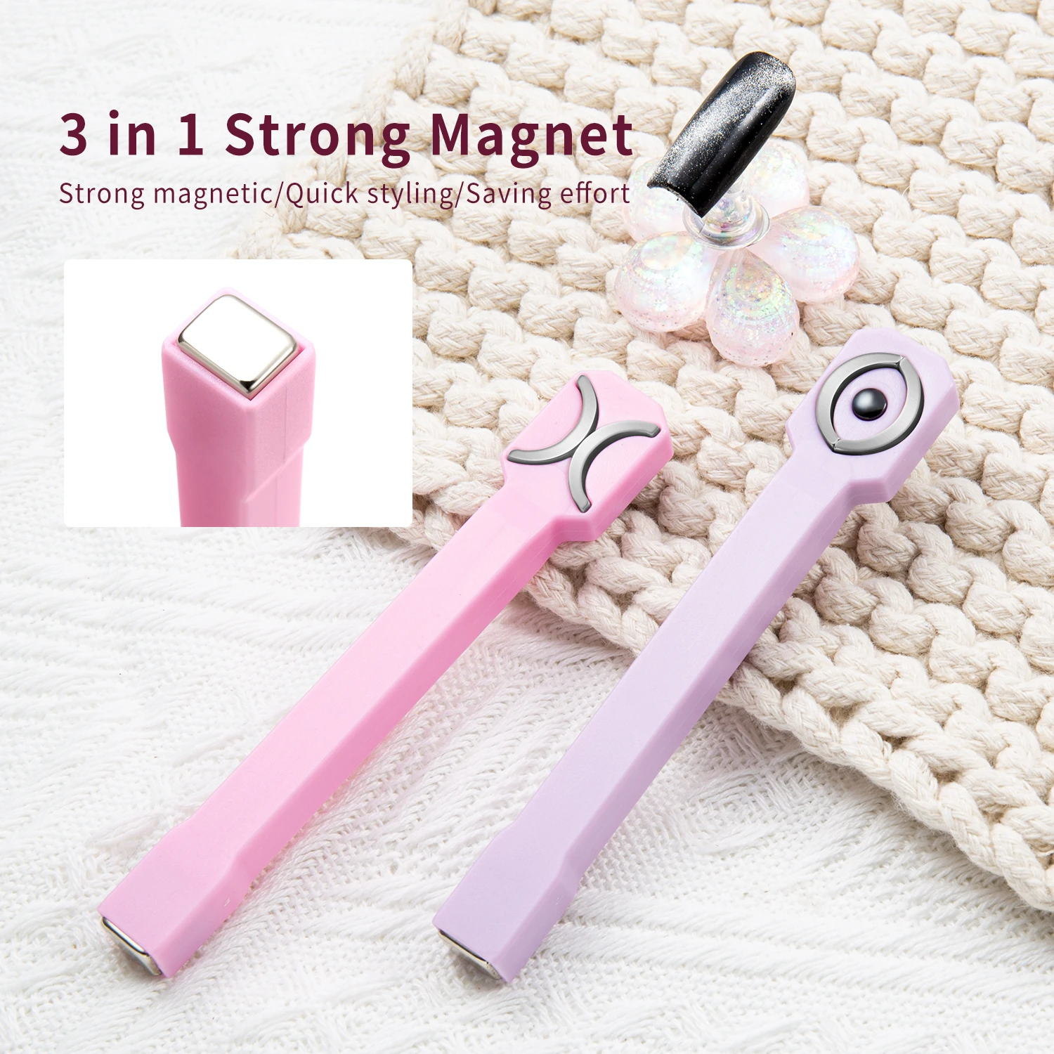 3 IN 1 Multi-function Cat Eye Nail Magnetic Stick Double-end Magnet Board For Cat Eye UV Gel Nail Tool Shiny Art Decal Tool magnetic nail art tools cat eye nail tool magnetic nail tools