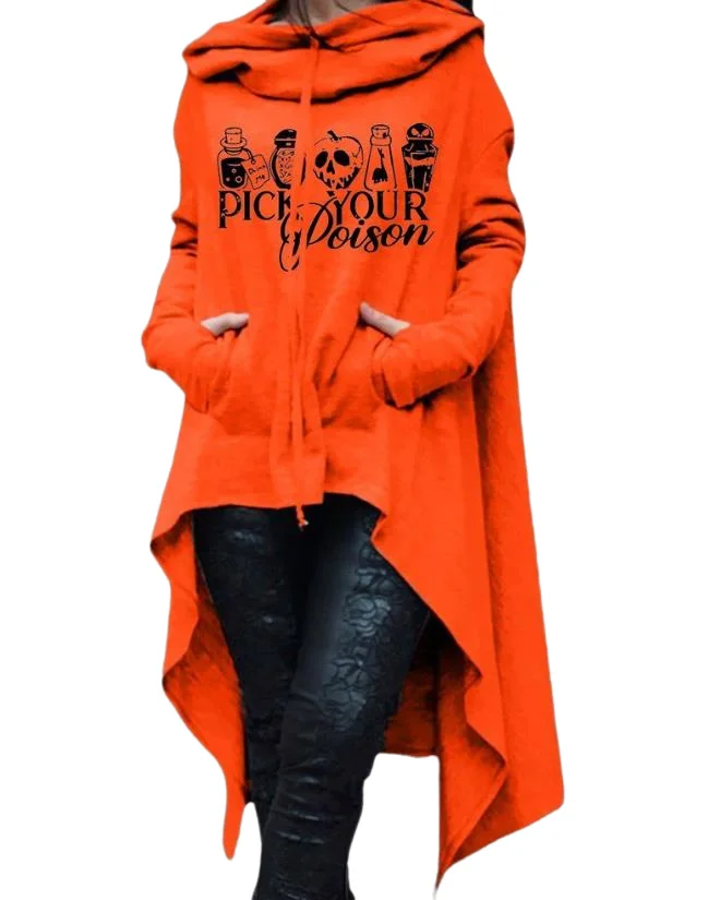

Fashion Women Sweaters 2023 Autumn and Winter New Comfortable and Warm Graphic Halloween Long Sleeve Hoodie Y2K Clothing
