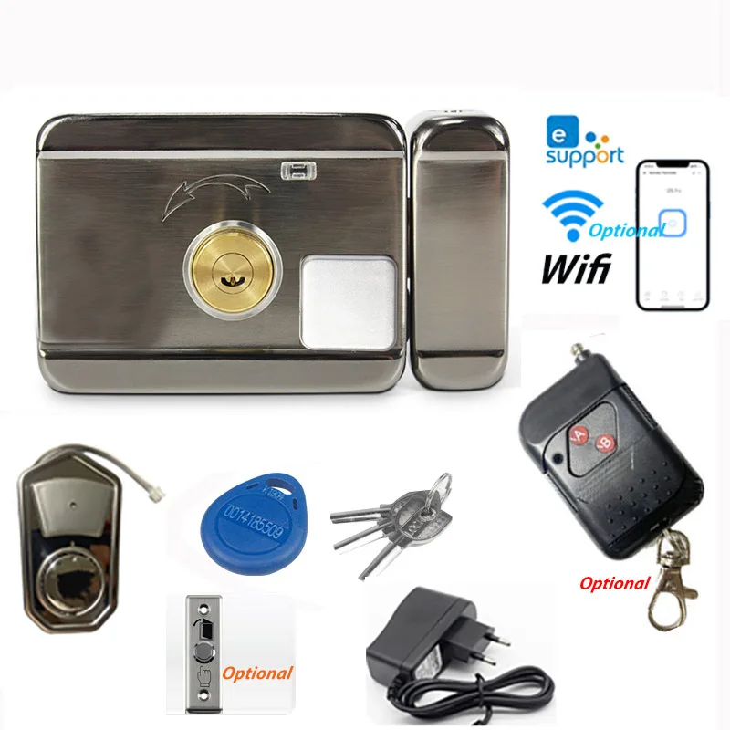 Cerradura electrónica con Bluetooth para puerta abatible, cerrojo Invisible  con Control remoto opcional, Ewelink, Wifi, App