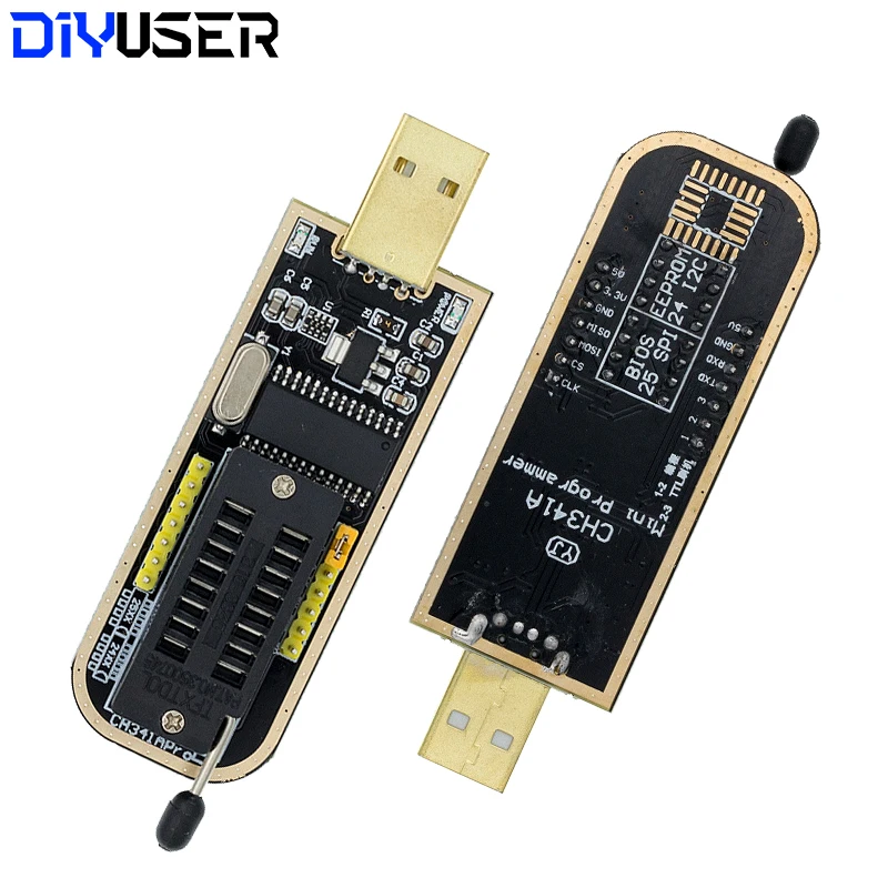 CH341A 24 25 Series EEPROM Flash BIOS USB CH341A Programmer Module  SOP8 Test Clip For EEPROM 93CXX / 25CXX / 24CXX DIY KIT