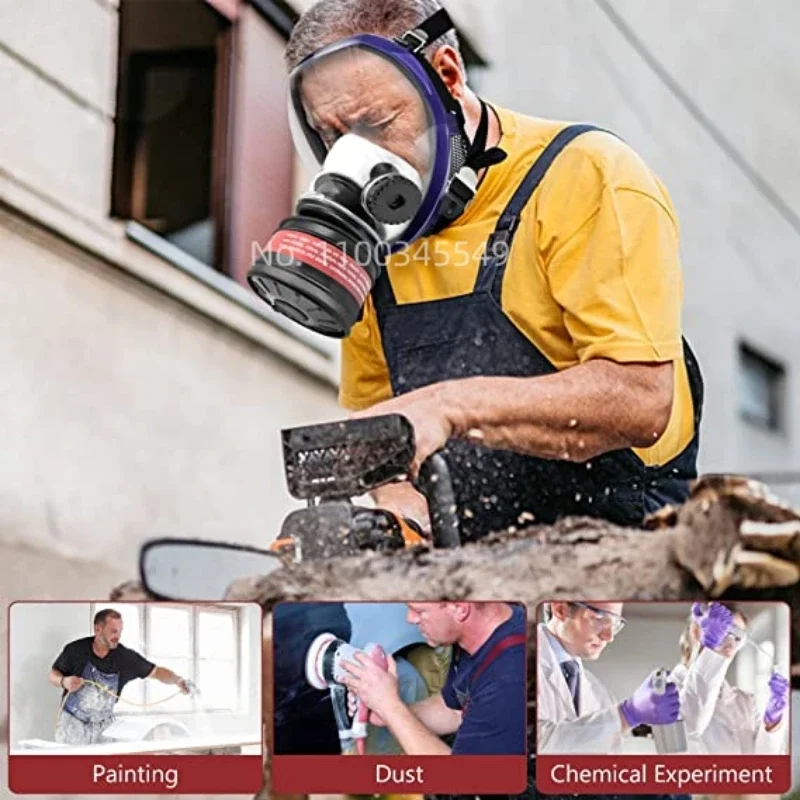 Maschera Di Verniciatura Con Filtro Ai Carboni Attivi | Mezza - Foto 5