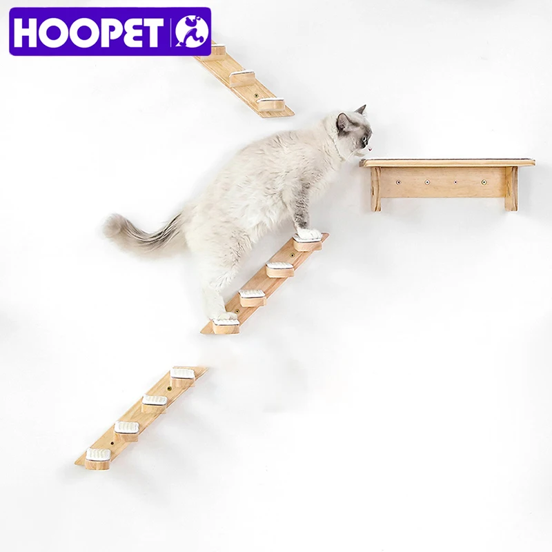 HOOPET Cat Tree Cat Steps Wall Cat Wood Stairs Staircase Wall for Cats