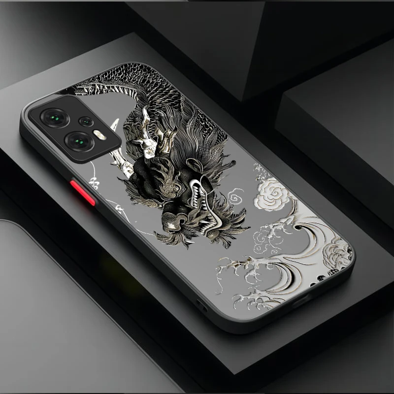 Fashion Chinese Dragon Matte Phone Case