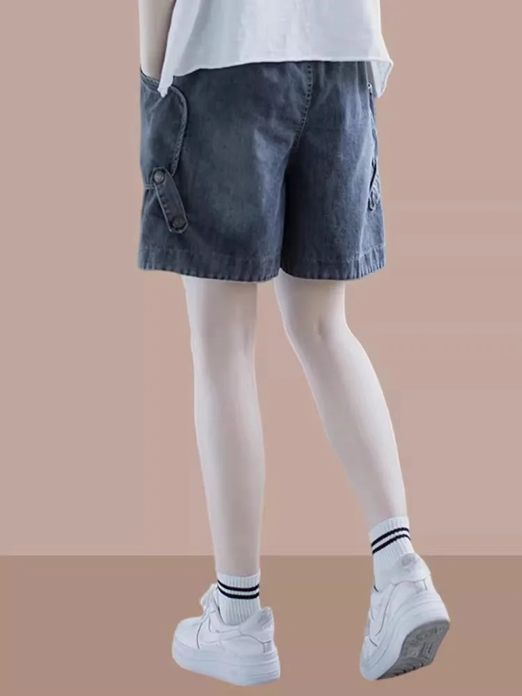 Vintage High Waist Women \' s Denim Shorts 2023 Korean Style Aesthetic Clothing Cheap Stuff Hot Pants Short  Hotpants
