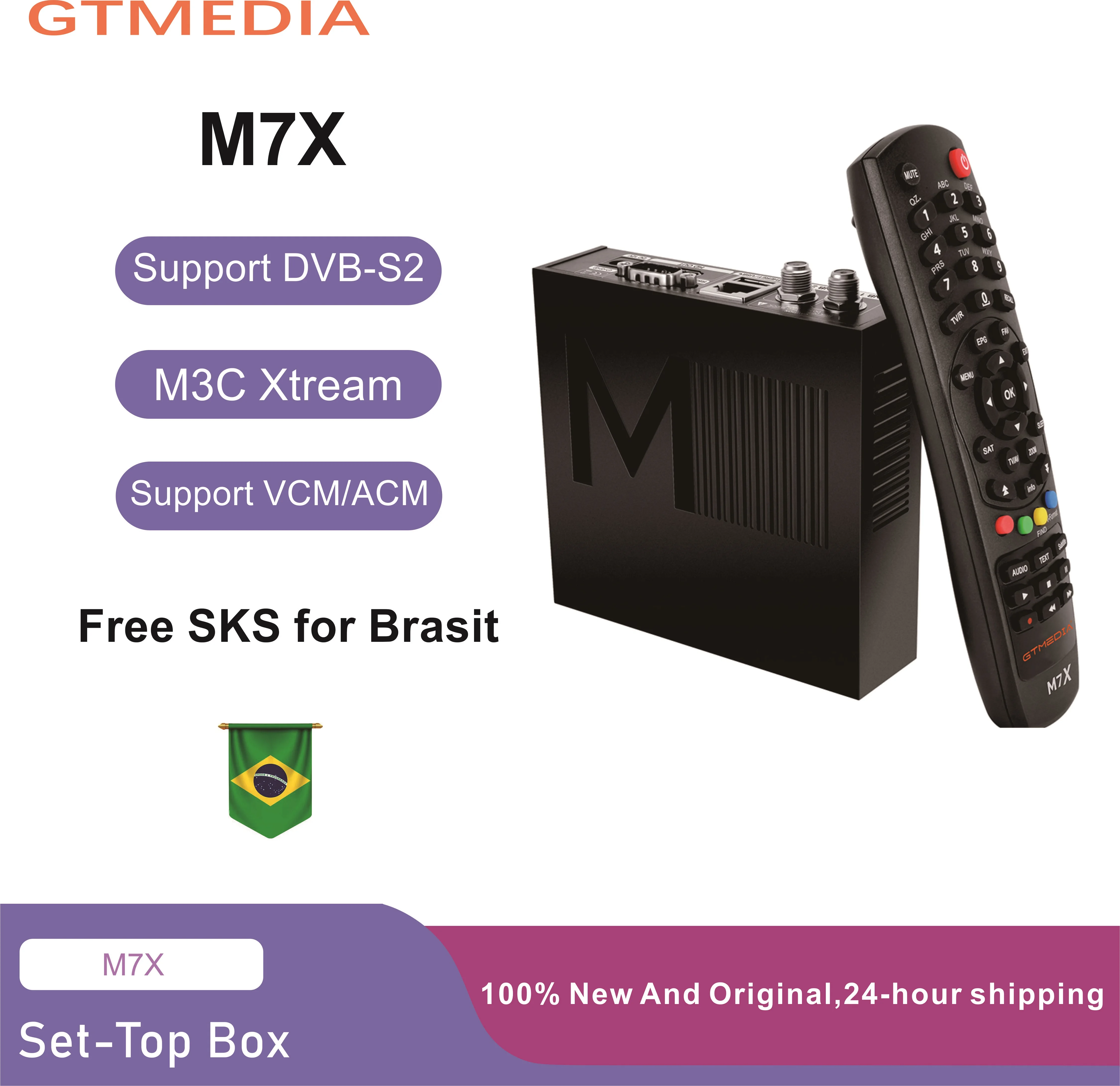 

GTMEDIA M7X DVB-S2 CS/M3U,VCM/ACM,Twin Tuner lK S&SK S TV Receiver