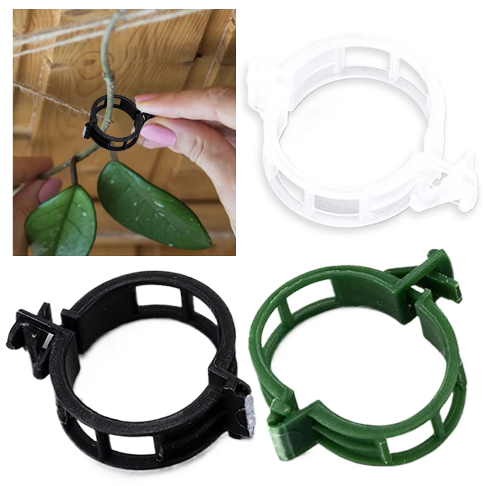 100PCS Plastic Plant Support Clips Reusable Plant Vine Connects Fixing Tool Vegetable Tomato Grafting Protect Garden Supplies