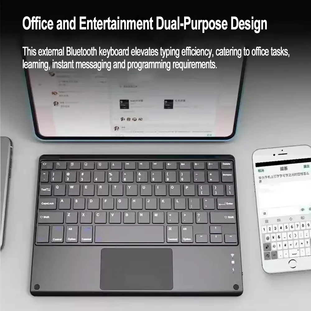 Universal Wireless Trackpad Portable Keyboard for Tablets & Smartphones