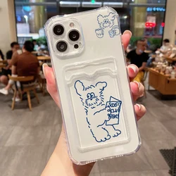 Chic INS Korea Umbrella Line Dog Card Holder Phone Case Cover for iPhone 17 Pro (1)