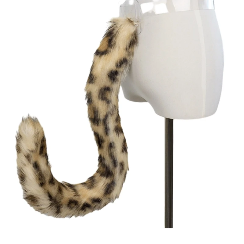 Soft faux fur cosplay tail close-up