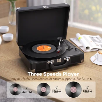 3-Speed Stereo Vinyl Record Player 1