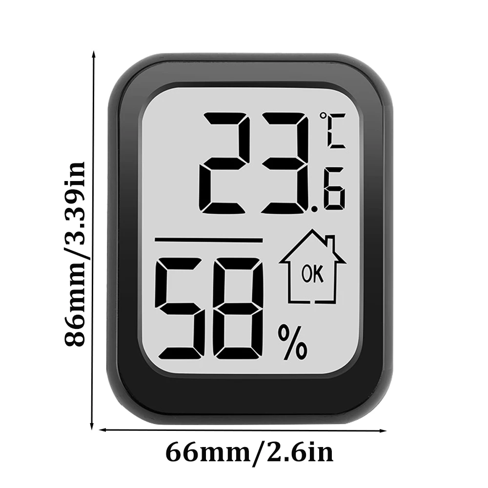 Household temperature and humidity meter -20~60 ℃ indoor thermometer 10~99% RH high-definition large screen electronic thermomet 4