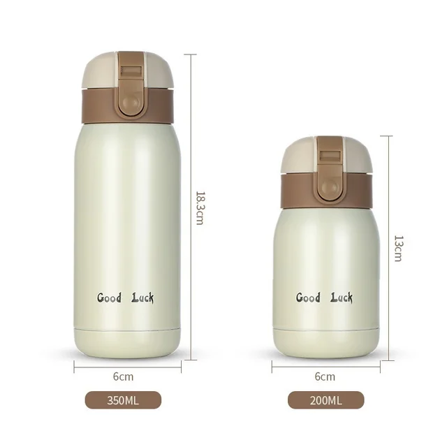 200ml/350ml Cute Candy Mini Thermos Cup Kids Cartoon Hot Water Bottle Stainless Steel Thermal Coffee Mug Vacuum flask insulated 2