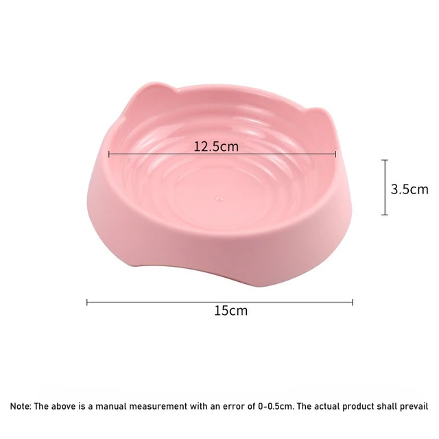 Cat Bowl, Plastic Cat Food Bowl Water Bowls Snack Basin, Pet Feeding Supplies 6