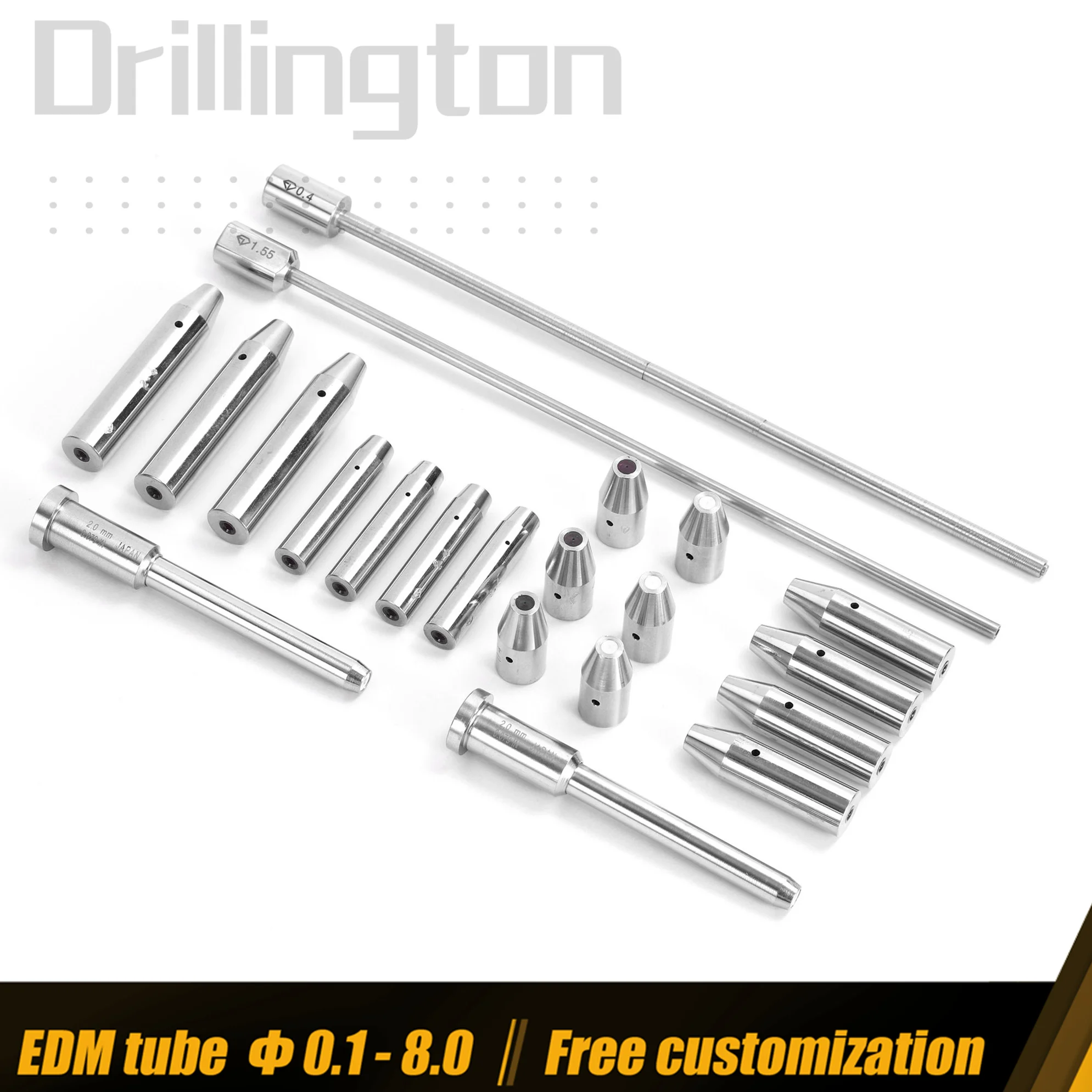 EDM Electrode Drill Guide , 12mm x 42mm Ruby , Electrode Guides , EDM Drilling Parts 0.0039\