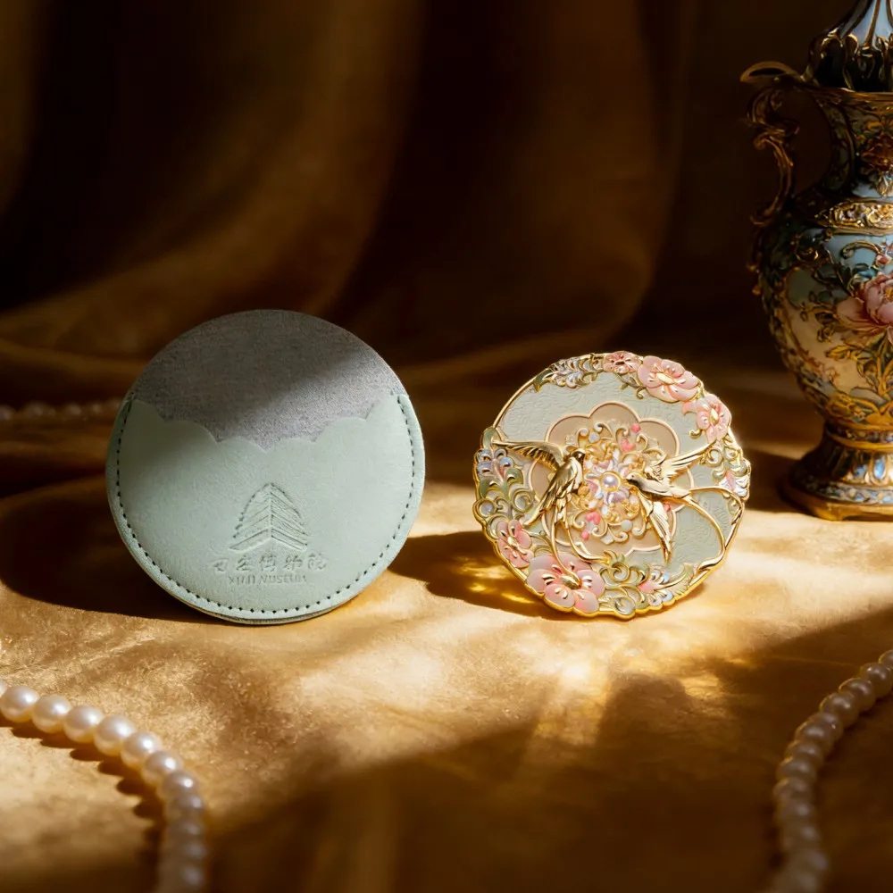 Mirror Peony Delicate Flower Mini Mirror Cosmetic Tools Portable Pocket Make-up Vintage Chinese Style