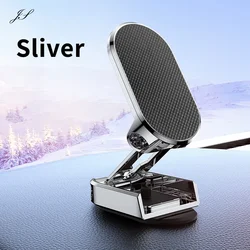 Magnetic 360° Rotatable Car Phone Holder and Stand (Silver)