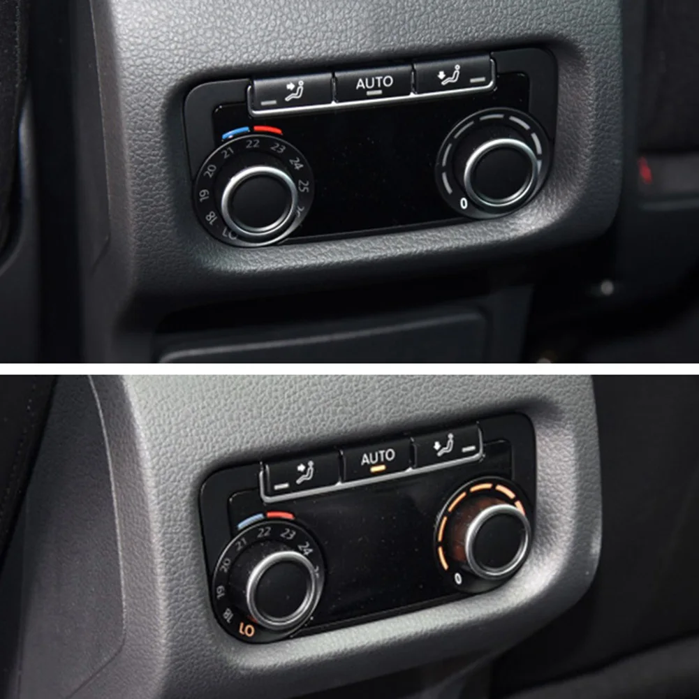 A/C 노브 버튼 7N0907049C 후면 A/C 패널 장식 커버 후면 에어컨 제어 노브 커버 트림 VW 샤란 액세서리
