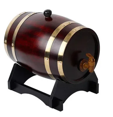 

1,5/3 л деревянная бочка, винтажные инструменты для пивоварения из дуба, кран, диспенсер для кастрюли, виски, вина, мини-бочонок для бара, домашнего пивоварения, пивоварения
