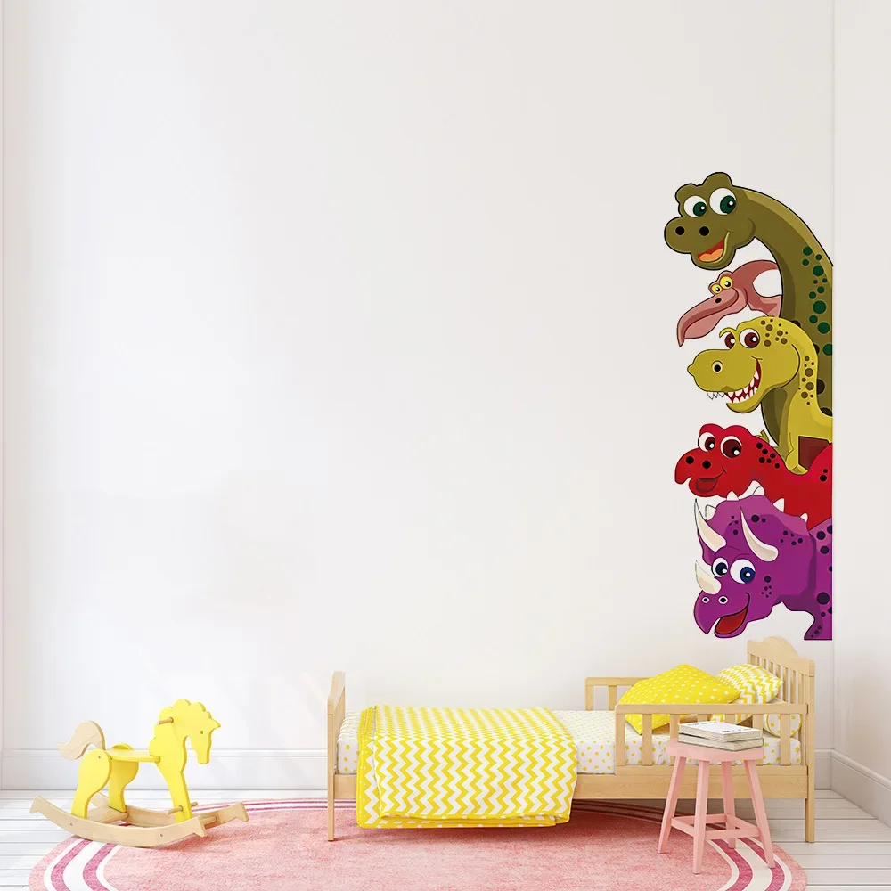 Funny Probe Dinosaur Room Decor Wall Stickers Kids Bedroom Living Room Children Nursery Mural Wall Art