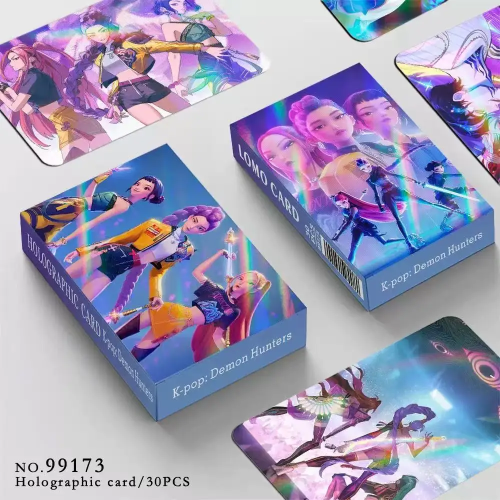 K-POP Anime Girls Group Photocard Set – 55 Holographic Collectible