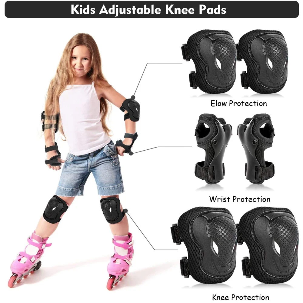 Enhanced Kids Protective Gear Set: Knee Pads, Elbow Pads & Wrist Guards