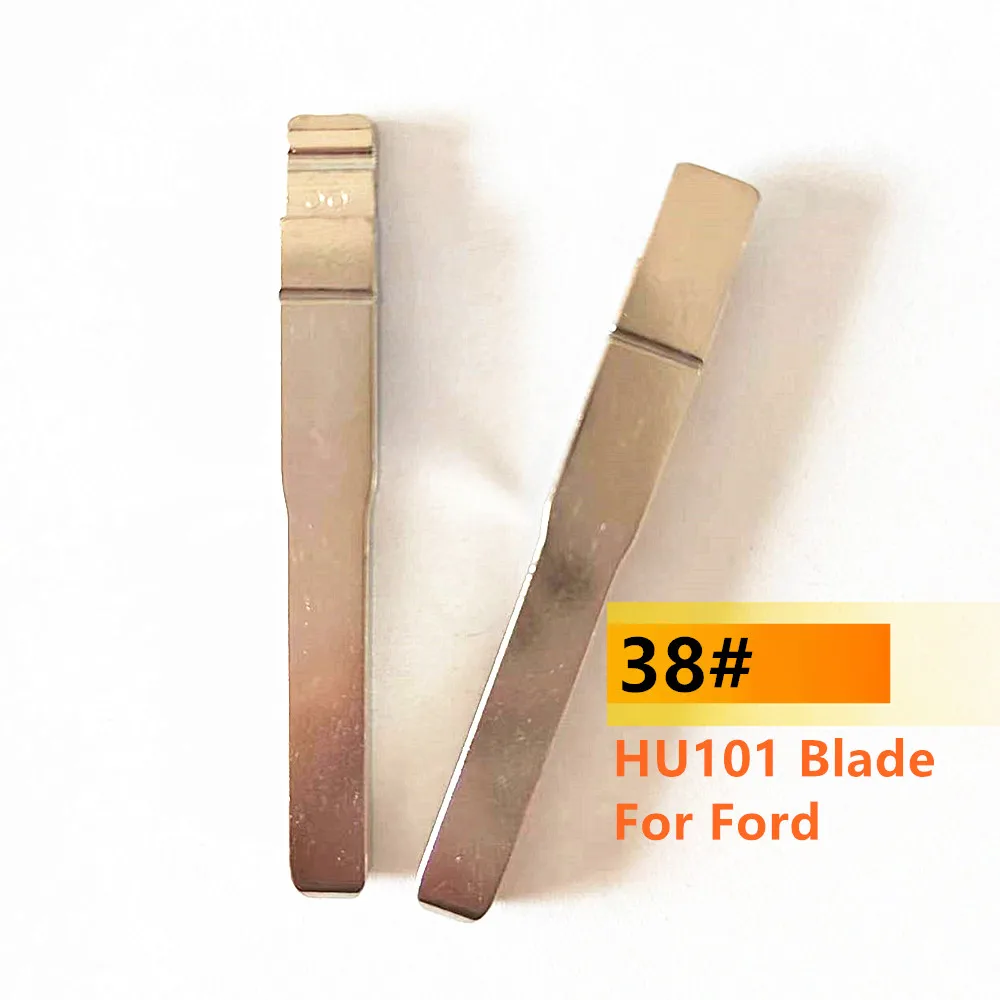 

10pcs KD Blade 38# HU101 for Metal Remote Folding Flip Uncut Car Key Blade for Ford Fusion Focus Mondeo Land Rover Jaguar