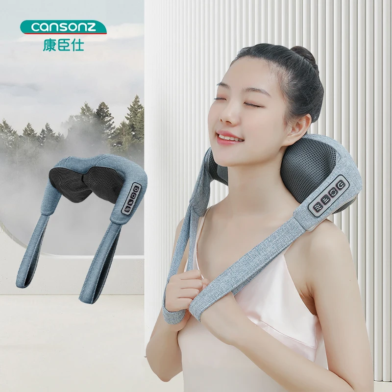 

Electric Full Body Heated Back Pain Shiatsu Neck and Shoulder Massager Kneading Tapping Vibrating Massage Shawl Massage Belt